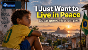 A Brazilian child overlooking Rio de Janeiro, representing how armed violence affects everyday life
