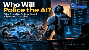 Frontier Guardian AI monitoring multiple AI agents under human oversight
